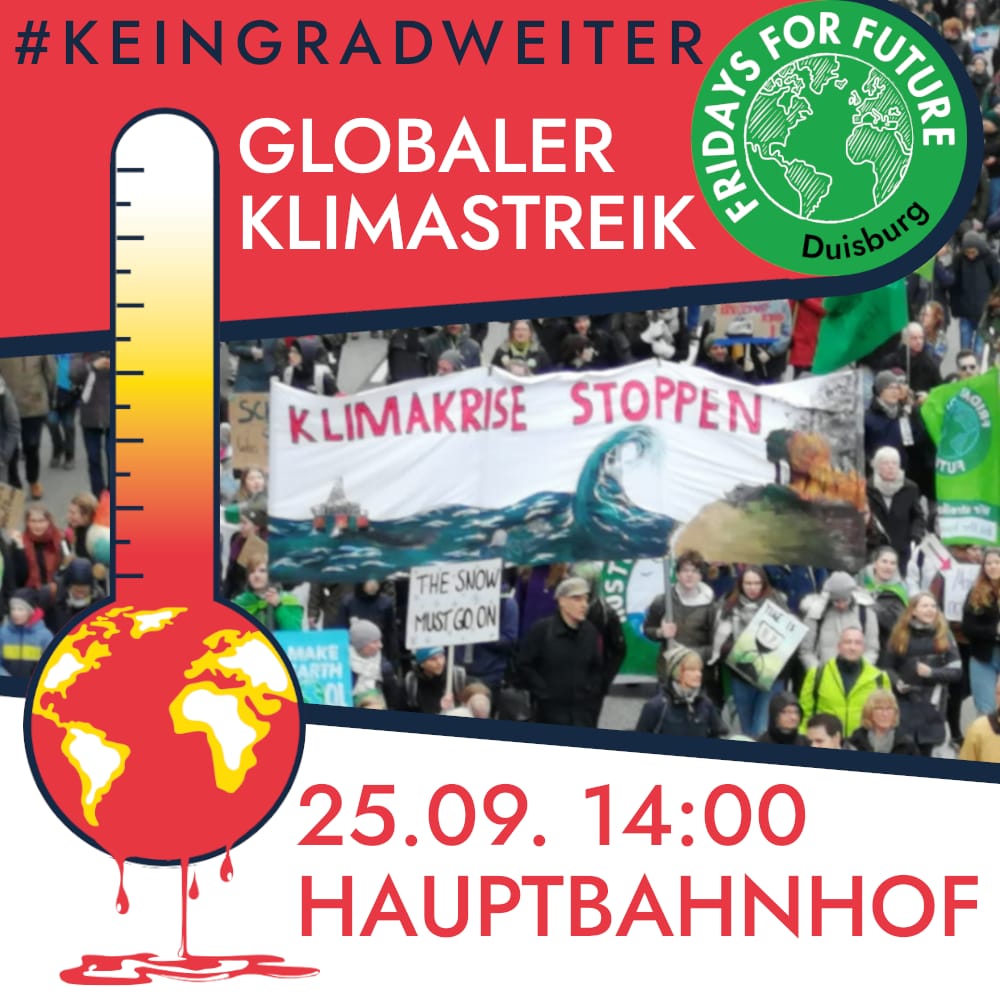 #KeinGradWeiter Globaler Klimastreik 25.09. 14:00 Hauptbahnhof