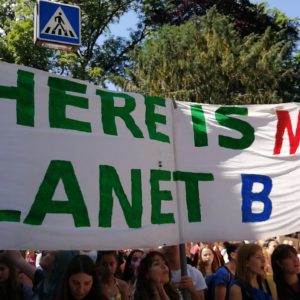 Banner "There is no planet B"